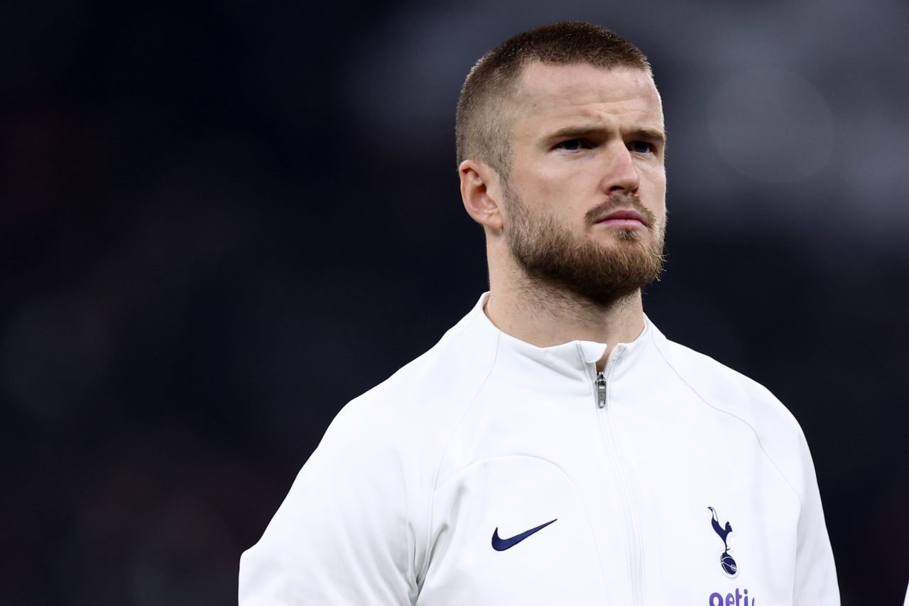 Eric Dier of Tottenham Hotspur looks on prior to the UEFA Champions League round of 16 leg one match between AC Milan and Tottenham Hotspur at Gius...