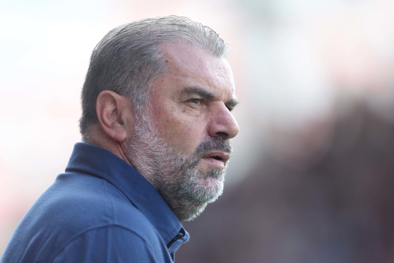 Tottenham Hotspur manager Ange Postecoglou during the Premier League match between Brentford FC and Tottenham Hotspur at Gtech Community Stadium on...