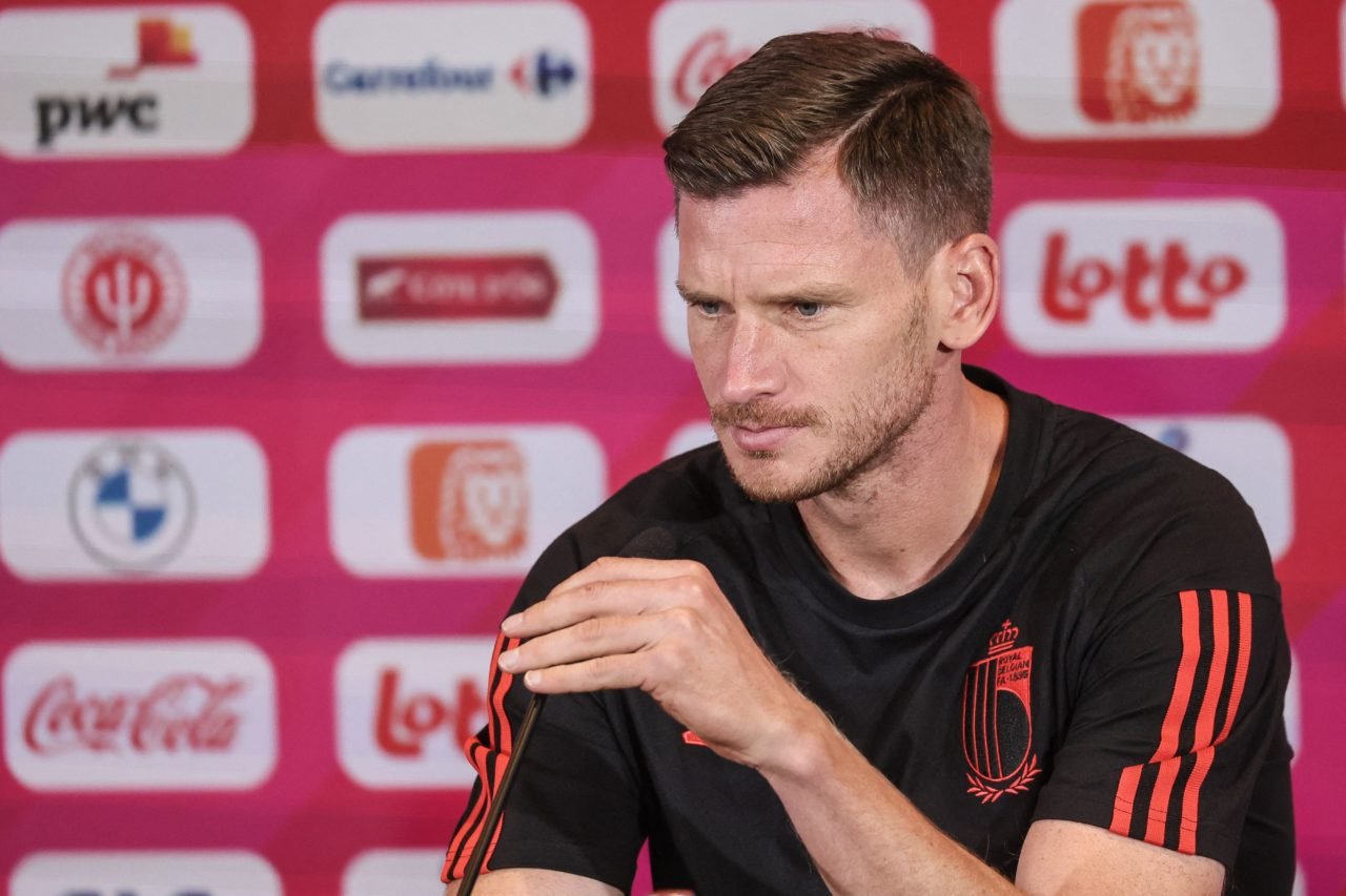 Belgium's Jan Vertonghen pictured during a press conference of the Belgian national soccer team Red Devils, at the Royal Belgian Football Associati...