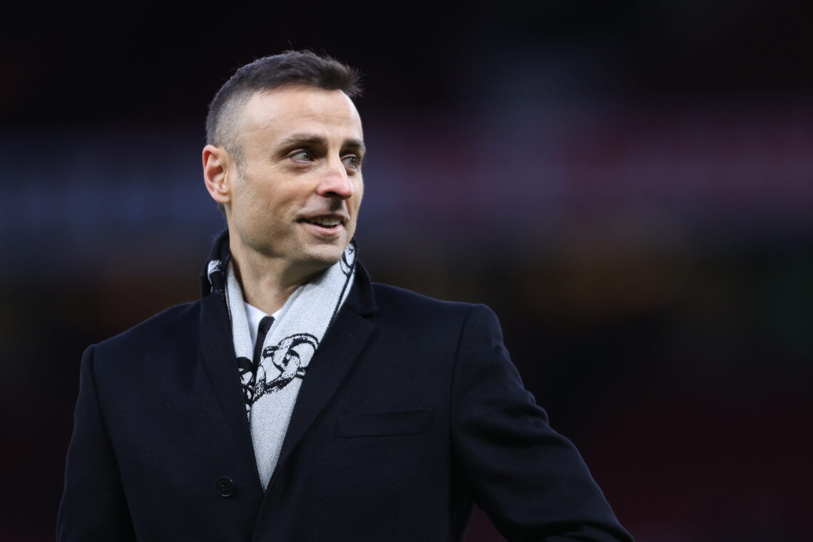 Former player Dimitar Berbatov looks on before the Premier League match between Manchester United and Tottenham Hotspur at Old Trafford on January ...