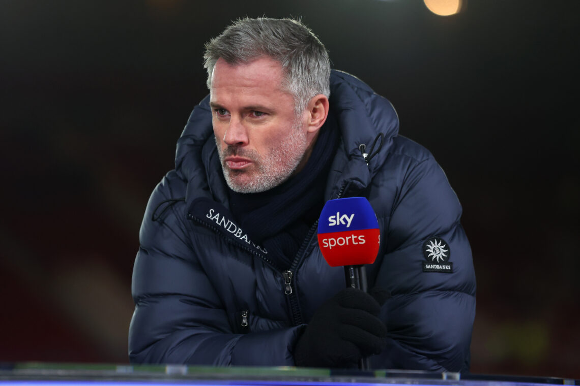 Sky Sports pundit Jamie Carragher during the Premier League match between Nottingham Forest and Tottenham Hotspur at City Ground on December 15, 20...