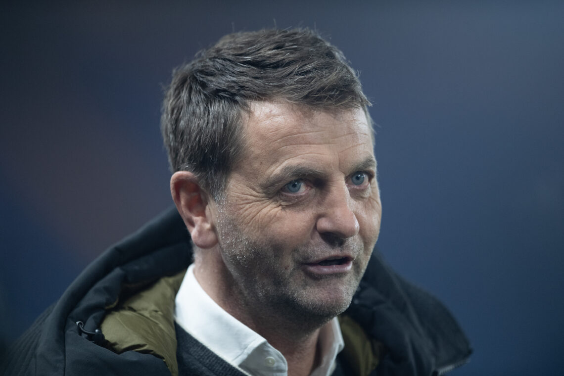 Astro Supersport pundit Tim Sherwood is seen prior to the Premier League match between Chelsea FC and Newcastle United at Stamford Bridge on March ...