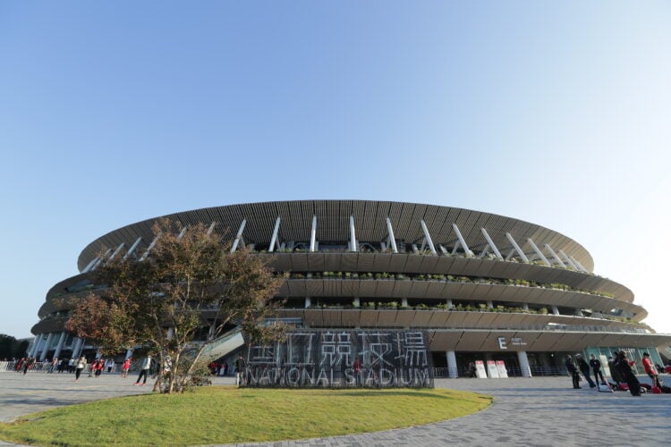 A general view of the stadium prior to the J.LEAGUE YBC Levain Cup final between Avispa Fukuoka and Urawa Red Diamonds at National Stadium on Novem...