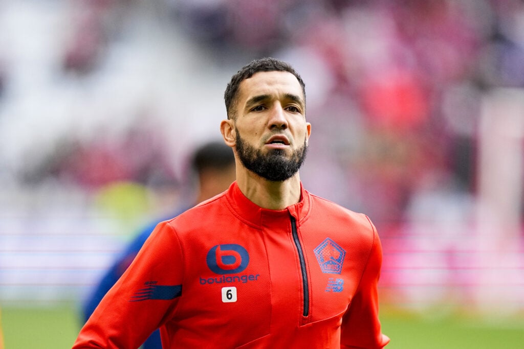 Nabil BENTALEB of LOSC during the UEFA Conference League Quarter-finals match between Lille and Aston Villa at Stade Pierre Mauroy on April 18, 202...