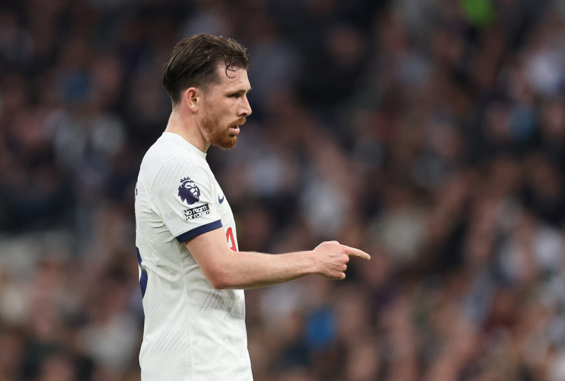 Pierre-Emile Hojbjerg of Tottenham Hotspur  during the Premier League match between Tottenham Hotspur and Manchester City at Tottenham Hotspur Stad...