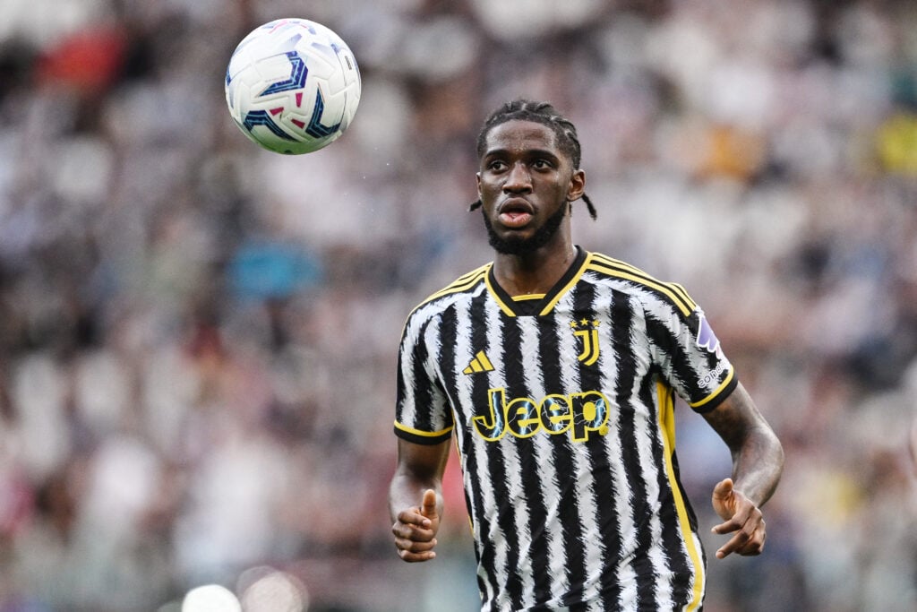 Samuel Iling Junior of Juventus in action during the Serie A TIM match between Juventus and AC Monza at  on May 25, 2024 in Turin, Italy.