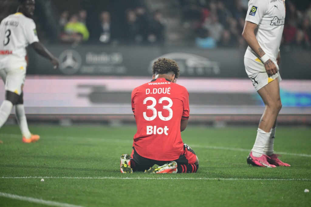 Desire DOUE of Stade Rennais FC during the Ligue 1 Uber Eats match between Rennes and Lens at Roazhon Park on May 12, 2024 in Rennes, France.