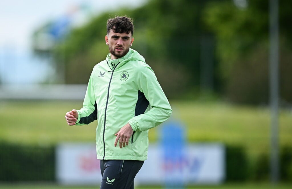 Dublin , Ireland - 6 June 2024; Troy Parrott during a Republic of Ireland training session at the FAI National Training Centre in Abbotstown, Dublin.